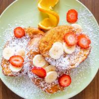 Talya French Toast · Add Fresh Bananas or Strawberries for an additional charge.