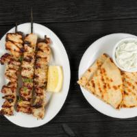 Chicken Souvlaki Stick · served with 1 pita bread (does not include any sauce. Must order separately if desired)