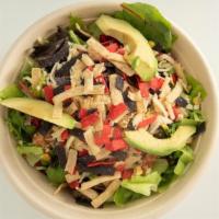Bbq Grilled Chicken Salad · Mixed Greens, Roasted Corn, Avocado, Crispy Tortilla, Pepper Jack & Southwest Ranch Dressing