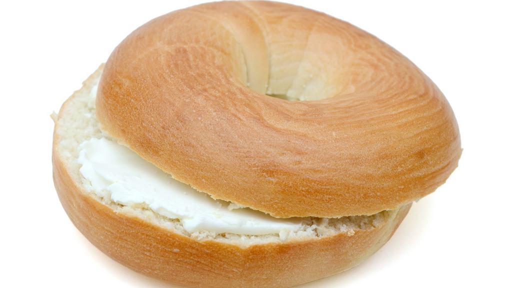 Fresh Bagel With Cream Cheese · Fresh Bagel, served toasted with a side of Cream cheese.