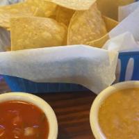 Chips & Salsa · Basket of chips and salsa.