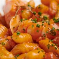 Gnocchetti · shrimp, chilies, rosemary oil