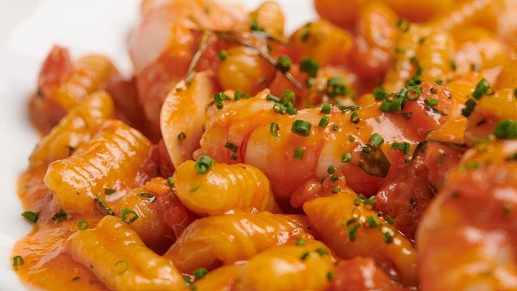 Gnocchetti · shrimp, chilies, rosemary oil