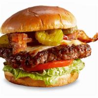 Dave'S Favorite Burger* · Slathered with Rich & Sassy® and topped with melted Monterey Jack cheese and bacon.. Served ...