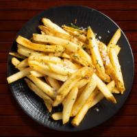 French Fries · Classic potato fries cooked until golden brown & garnished with salt.