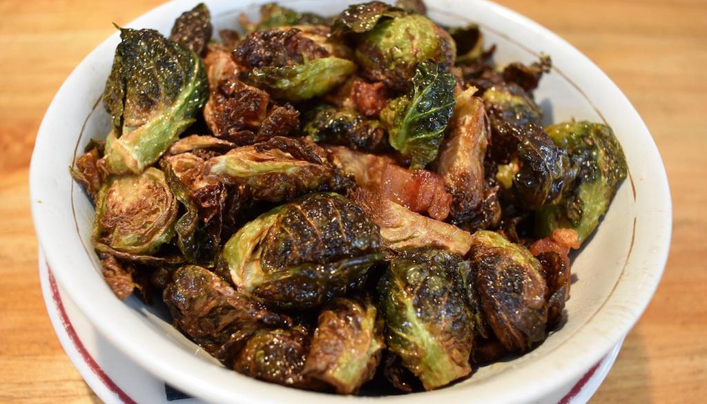 Crispy Brussels Sprouts · Pancetta, cider agrodolce.