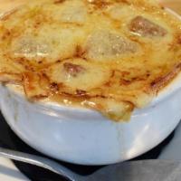 French Onion Soup · Served with gruyere cheese.