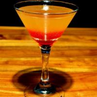 Peach Perfect · Gin, peach liqueur, peach nectar, bitters. sparkling wine.