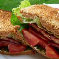 Blt Sandwich Breakfast · Bacon with lettuce and tomatoes.