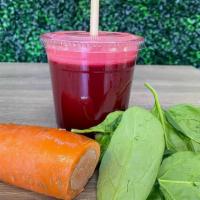 Red Advanced · Beet, Spinach, Red Pepper, Celery, Carrot.