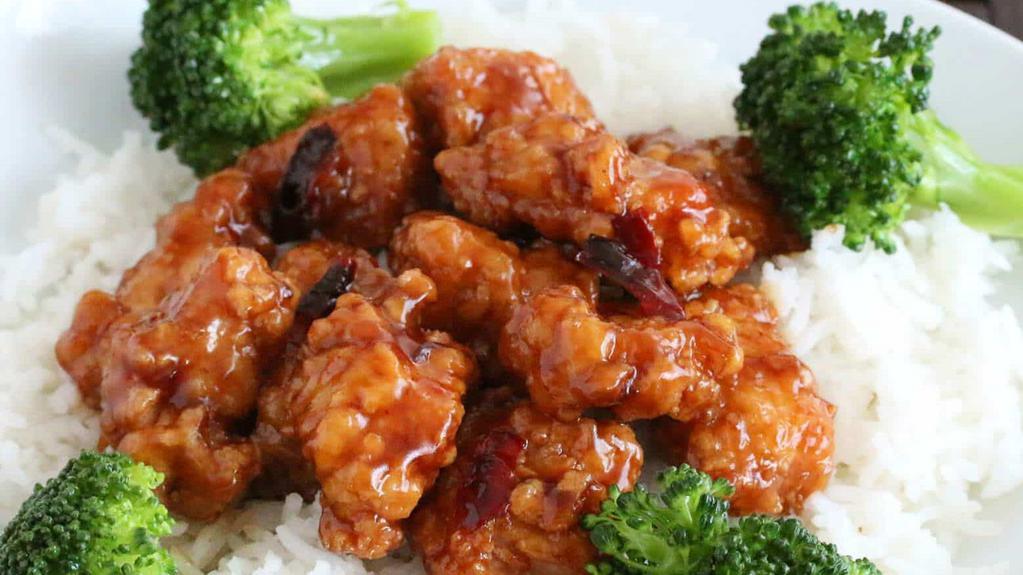 General Tso'S Chicken · Over Rice. Spicy.