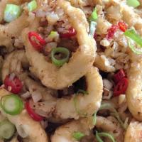 Squid With Pepper Salt · Over Rice.