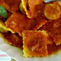Meat Ravioli · Meat filled ravioli tossed in your choice of sauce.