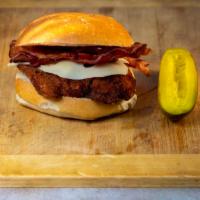 Chicken Little Sandwich · Breaded Chicken Cutlet, Melted Swiss, Crispy Bacon and Ranch.