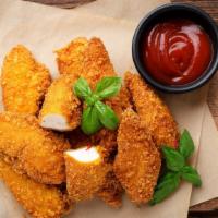 Chicken Fingers · Customer's choice of sauce on golden-crispy chicken tenders.