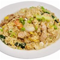 Young Chow Fried Rice · Shrimp, chicken, pork, egg, onion, Chinese broccoli