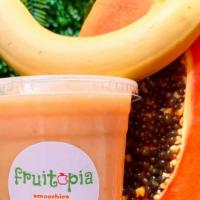 Tropical Papaya · Papaya, banana, mango, strawberry.