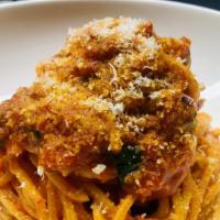 Spaghetti Pomodoro · tomato, parmigiano, basil