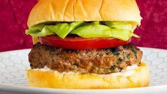 Turkey Burger · Deluxe includes one patty, American cheese, lettuce, tomato, Mayo and fries.