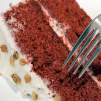 Red Velvet Cake · One slice.