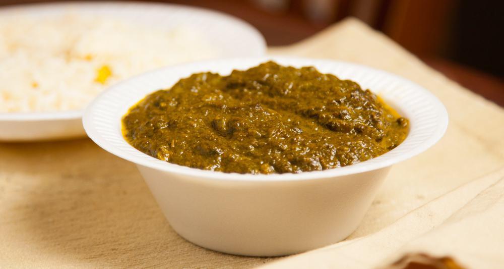 Saag Paneer · Fresh spinach and cottage cheese cooked with fresh mild spices.