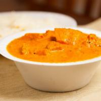Chicken Tikka Masala · Chicken Breast cooked in Tandoor oven then Mixed with Masala sauce with Bell pepper an donion.
