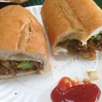 Roast Beef Sub · Served with lettuce tomatoes onion oil and vinegar.