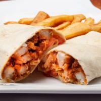 Buffalo Chicken Wrap  · Chicken lightly floured fried then sauteed with spicy buffalo sauce.