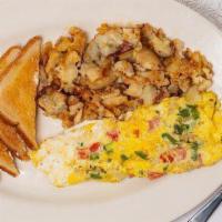 Western Omelet · Turkey ham, onions and peppers.