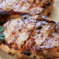 Grilled Pork Chops · Grilled w Onions(your choice of 2 sides)