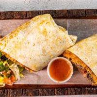 Burritos · Flour tortilla wrap with beans, your choice of meat, cheese, Mexican rice, pico de gallo, an...