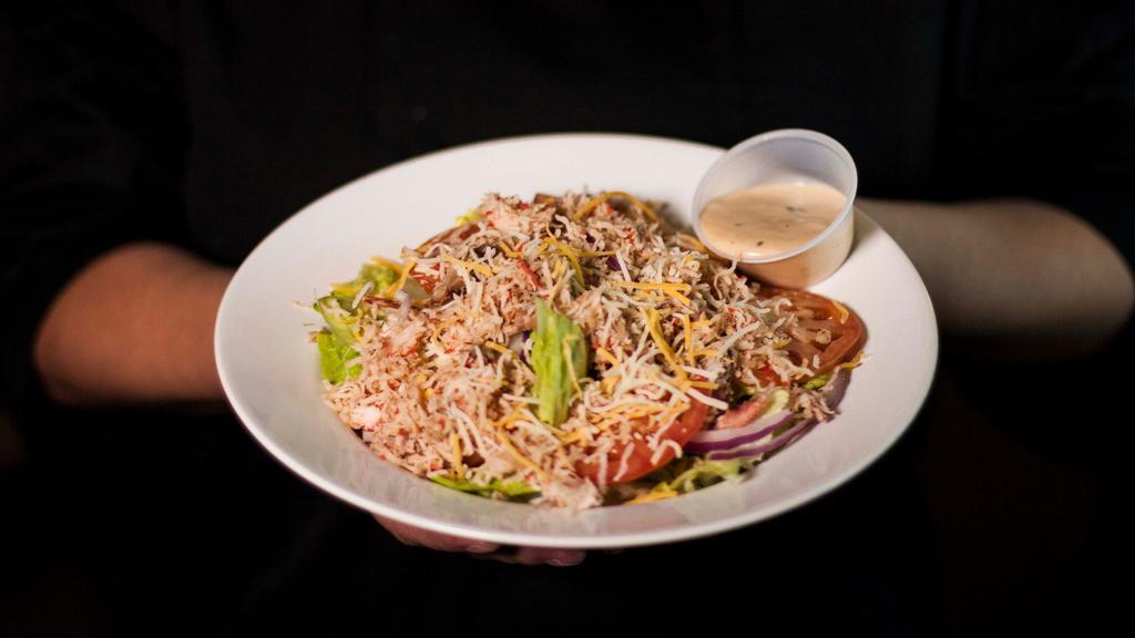 Crabmeat Salad · You guessed it – it’s a green salad with crabmeat, need we say more?