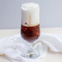 Fredo Cappuccino · Cold espresso topped with whipped creamy froth.