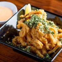 Fried Calamari · Special seasoning with spicy mayo.