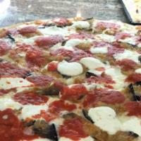 Eggplant & Ricotta · Eggplant with mozzarella and ricotta cheeses topped with our tomato sauce.