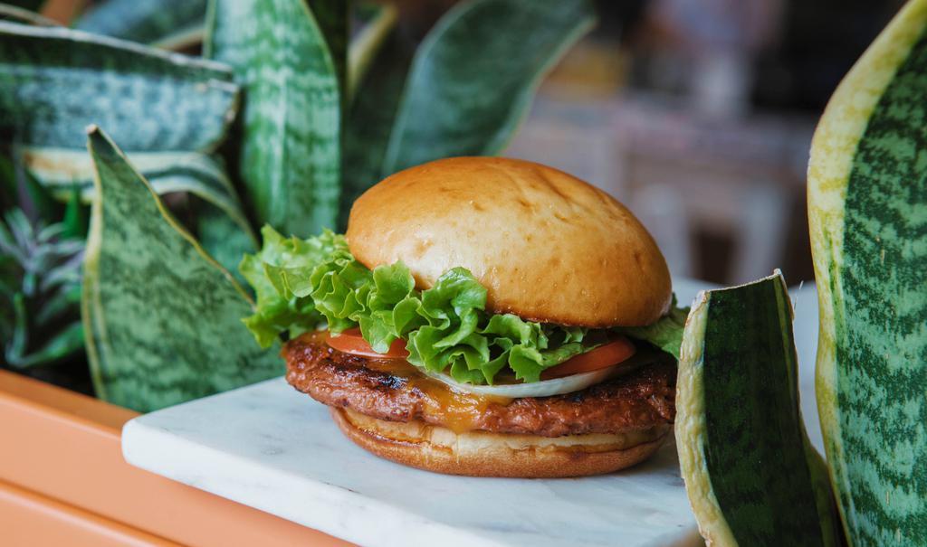 Beyond Burger · Beyond Meat Patty, Lettuce, Tomato, Onion, Vegan American Cheese, OG Sauce, Vegan Bun