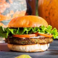Veggie Burger · Dr. Praeger's California Veggie Patty, Lettuce, Tomato, Onion, OG Sauce