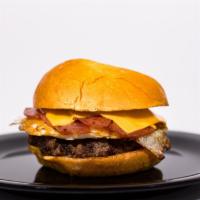 Breakfast Burger · Pork roll, fried egg, American cheese, and ketchup. Cooked medium well. Served on a brioche ...