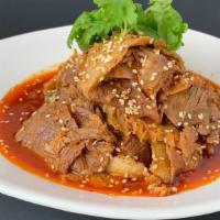 Couple'S Sliced Beef In Chili Sauce · Spicy.