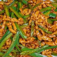 Shredded Pork With Green Pepper · Spicy.