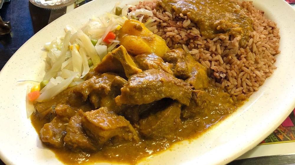Curry Goat Meal · A Jamaican classic in curry seasoning