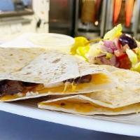 Greek Quesadillas · your choice of classic gyro met or chicken gyro meat in a tortilla with cheddar and feta che...
