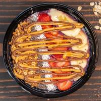 Super Antioxidant Bowl · 460 cal. Mixed berries & açaí blended with yogurt & topped with banana, coconut, peanut butt...