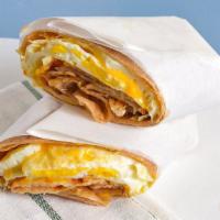 3 Eggs On A Roll · 3 eggs on a roll with choice of bacon, ham, or sausage and cheese.