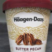 Häagen-Dazs Butter Pecan Ice Cream · Creamy, Häagen-Dazs butter pecan flavored ice cream.