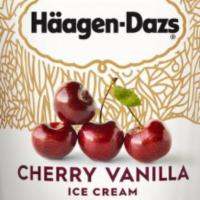 Häagen-Dazs Cherry Vanilla Ice Cream · Creamy, Häagen-Dazs cherry vanilla flavored ice cream.