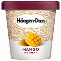 Häagen-Dazs Mango Ice Cream · Creamy, Häagen-Dazs mango flavored ice cream.