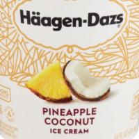 Häagen-Dazs Pineapple Coconut Ice Cream · Creamy, Häagen-Dazs pineapple coconut flavored ice cream.