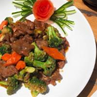 Beef With Broccoli · Sauteed sliced beef and broccoli w. Brown sauce.
