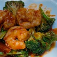 Jumbo Shrimp With Broccoli · Sauteed jumbo shrimp and broccoli w. Brown sauce.